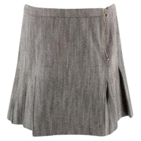 selection de givenchy wool skirt with trim brown herringbone|Givenchy Wool Skirts for Women .